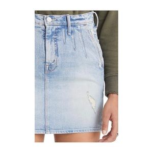 NWT MOTHER Double Dart Distressed Mini Skirt